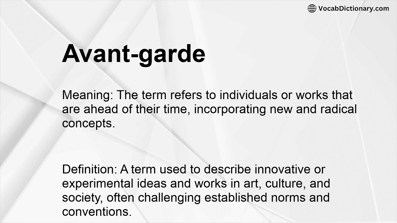 Avant-garde Meaning