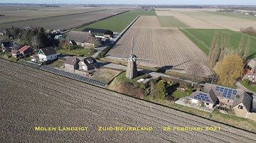 Molen Landzigt Zuid Beijerland 28-02-2021 4K60fps