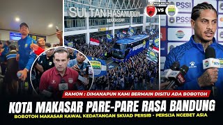 🔵BANDARA HASANUDDIN MAKASAR MEMBIRU‼️BOBOTOH SAMBUT KEDATANGAN SKUAD,RAMON DIBUAT KAGET,PERSIJA ASIA