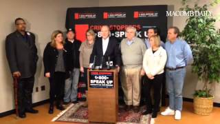 Crime Stoppers press conference for Paige Stalker of Grosse Pointe. @macombdaily