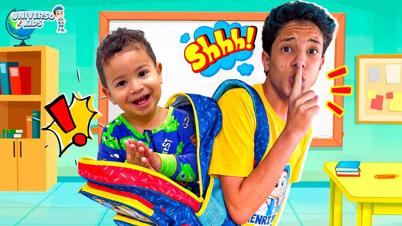 Henrique Levou o Bebê Heitor para a Escola | Aprendendo as REGRAS DE CONDUTA!