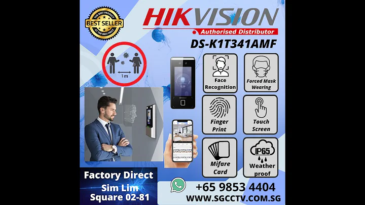 HIKVISION Facial Recognition DS-K1T341AMF Face Access FingerPrint RFID  Video Intercom