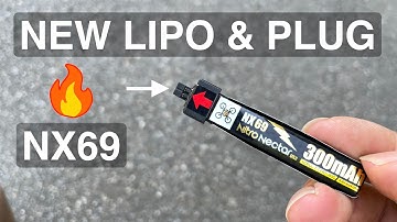NEW 1S LIPO and PLUG from newbeedrone | NEW 1S LIPO CONNECTOR | NX69 Nitro Nectar Gold 300mAh Lipo