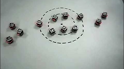 Traffic control for robotic swarm with common target: distributed coordination algorithm   (e-pucks)