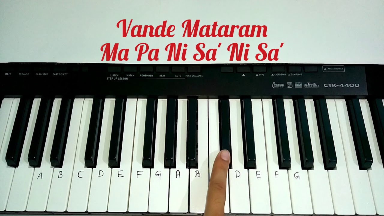 Vande Mataram Piano Notes Easy Keyboard Notes Sa Re Ga Ma Youtube