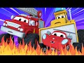 Monster Town Max ist auf dem Trockenen! - Lastwagen Zeichentrickfilme für Kinder 🚓 🚒