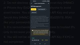 Getting your API key from binance
