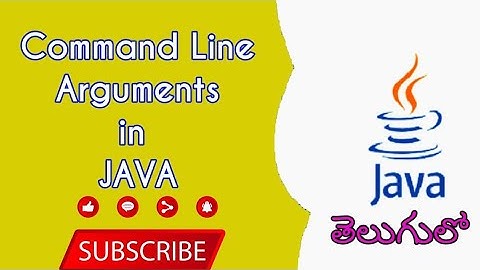 Command Line Arguments in JAVA in Telugu By Nuthan Sannaila