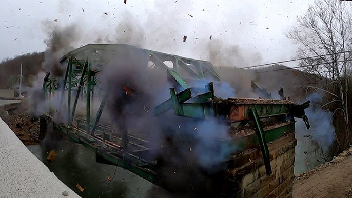 Bridge From 1935 Imploded Over River