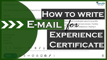 Email writing for issue of experience certificate || Sample format of Experience Certificate