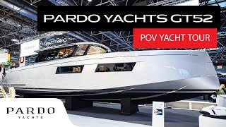 POV Yacht Tour of the innovative Pardo GT52 at Dusseldorf Boat Show | 4K & 60FPS
