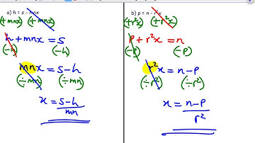 Rearranging simple formulae (Part 2)