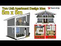 Two Unit Apartment Design Idea | 5m x 5m | Tiny House