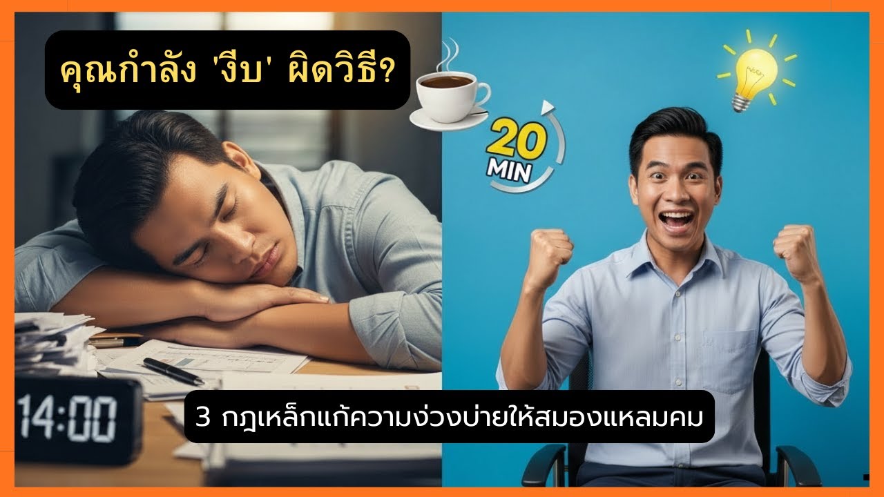 คุณกำลัง 'งีบ' ผิดวิธี? 3 กฎเหล็กแก้ความง่วงบ่ายให้สมองแหลมคม