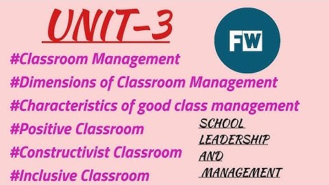 CLASSROOM MANAGEMENT |Unit-3| SLM