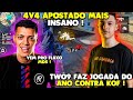 TWO9 FAZ JOGADA DO ANO LEVA SQUAD DA KOF EM 5 SEGUNDO SO SATISFATORIO DE DOZE - 4v4 APOSTADO INSANO!