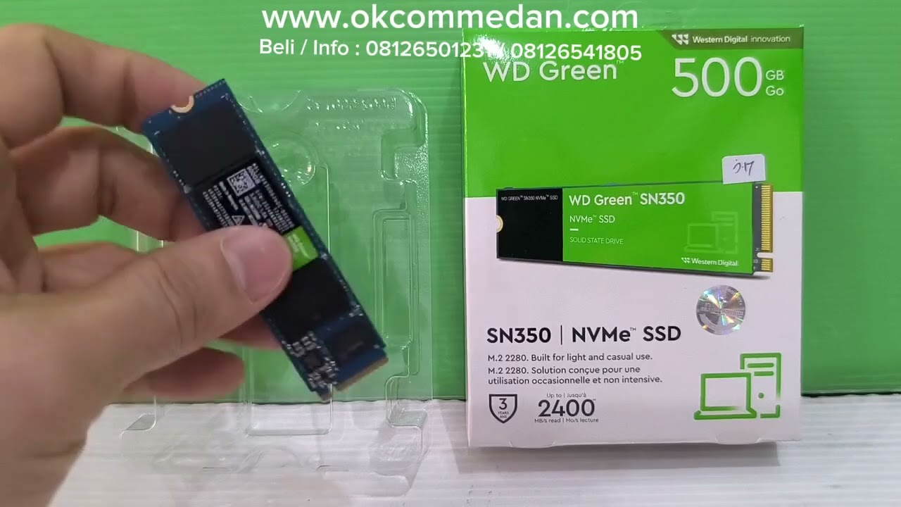 WD Green SN350 SSD M. 2 NVME 500 Gb