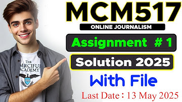 MCM517 Assignment 1 Solution 2025  | By The Merciful Academy