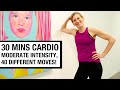 30 Minute Moderate Intensity CARDIO Workout No Repeated Exercises Withme No Equipment Needed 