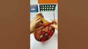 Rattan Craft Basket Idea  #diy #handmadetoran #handmade #handweaving #rattan #basket