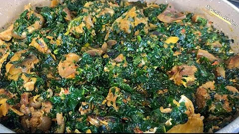 HOW TO MAKE VEGETABLE SOUP WITH UGU AND WATER LEAVES // VEGETABLE SOUP RECIPE //Oluchi’s Kitchen