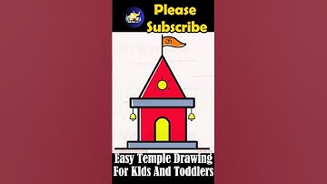 Easy Temple Drawing For Kids,how to draw a temple for kids #shorts #drawing #viral #trending #temple