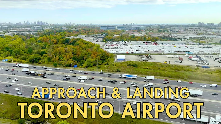 Views over Mississauga for YYZ Toronto Airport Landing in 4K October 2025