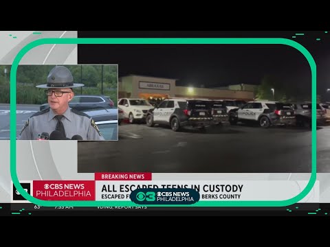 All 9 teens back in custody after escaping Abraxas Academy juvenile detention center