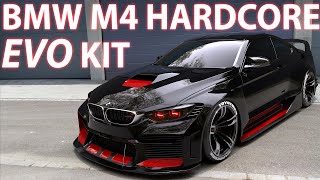 Bmw M4 [Evo] Hardcore Wide Body Kit By Hycade