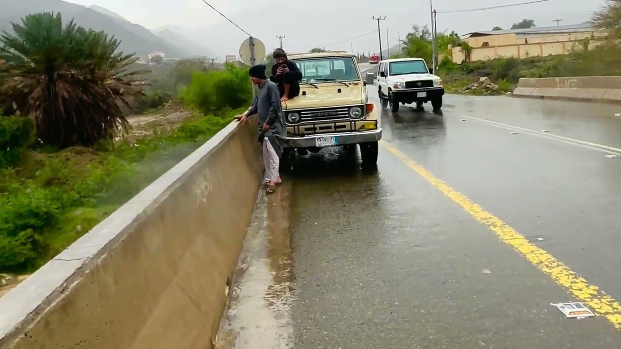 امطار وسيول مركز ريع مصيدة بمنطقة جازان جنوب السعوديه