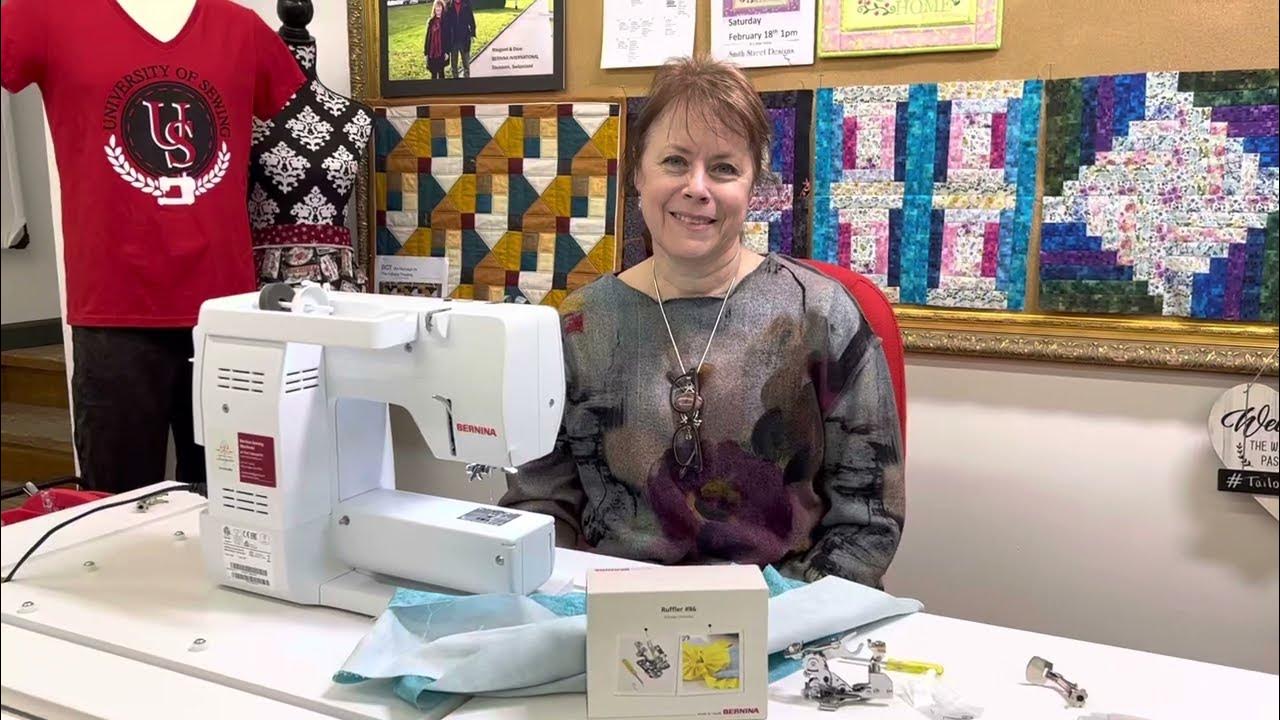 How to use a gathering foot and a ruffler foot, using the BERNINA 16