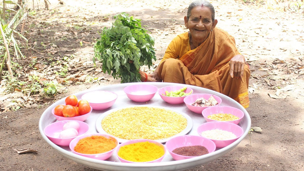 Drumstick Leaves Curry with Toor Dal By Grandma || Myna Street Food