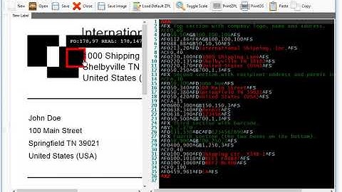 titanZPL WYSIWYG ZPL Editor.