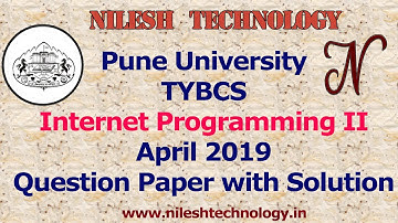 TYBCS - Internet Programming II April 2019 Pune University question paper with solution
