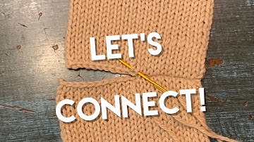 Mattress Stitch | Seaming Top to Top in Stockinette Stitch