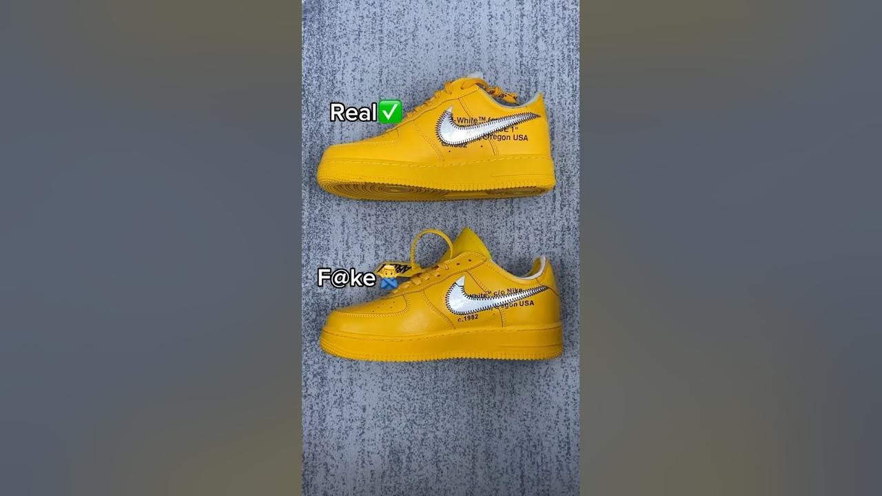 How To Spot Fake Off-White Air Force 1 Yellow (2023)