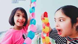 Paper Crafts | Paper chains | Kids Indoor Activity | Home Decor | Decoration | How to keep kids busy screenshot 3