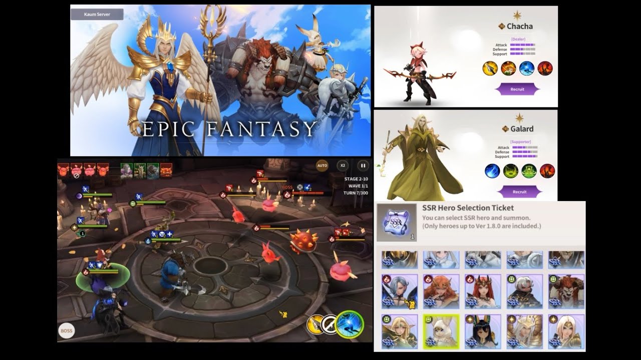 Epic Fantasy - Quick Gameplay + UI + Summons