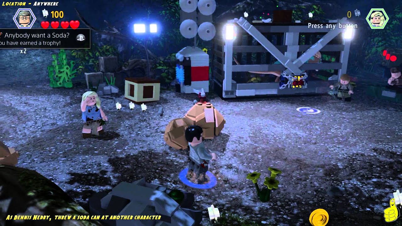 jurassic world lego ps3 cheats