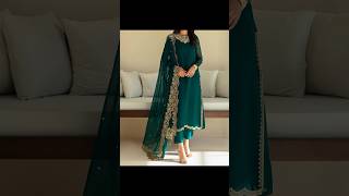 Fancy Dress Design In Green Color For Wedding & Party 2025