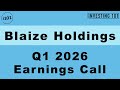 Blaize Holdings Q1 2026 Earnings Call | Backlog Hits $100M On Surging AI Edge Computing Demand