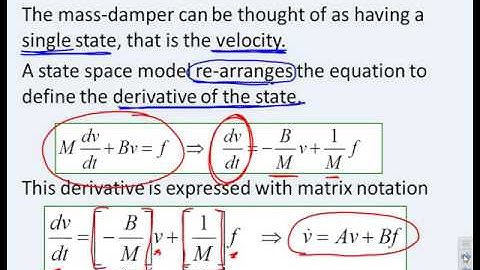 State space 1 - origins of the model