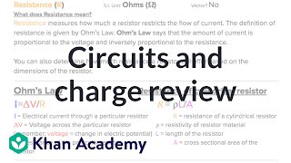 AP Physics 1 Review of Charge and Circuit | Physics | Khan Academy