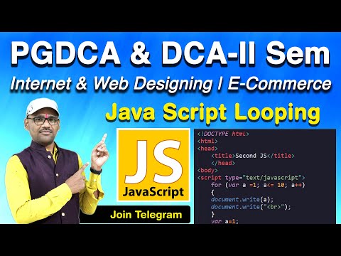 4. PGDCA  | DCA- JAVA Script Class | Looping Statement | For | While | Do While | Confirm | Print