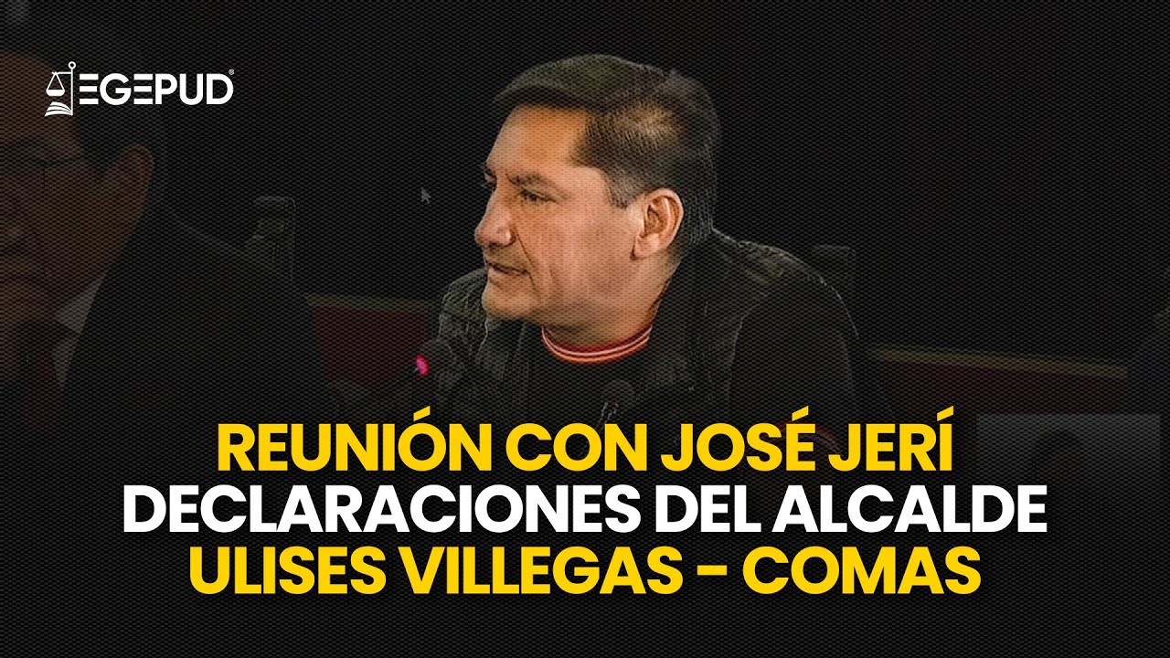 Declaraciones del Alcalde de Comas Ulises Villegas en reunión con el Presidente José Jerí