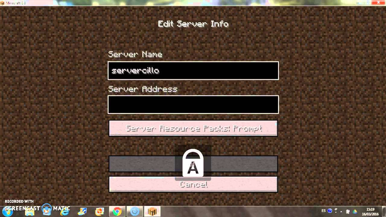 no puedo conectarme a server minecraft