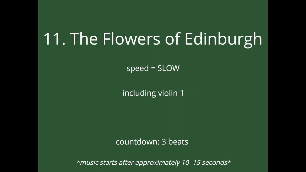 11. The Flowers of Edinburgh SLOW including violin 1 YouTube