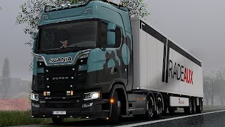Ultra Realistic Rain Graphics with Scania Super | Euro Truck Simulator 2 v1.57