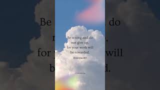 #bible Verse On Being Strong And Not Giving Up By Chronicles | TheGodQuotes