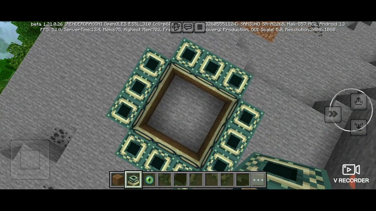 How to create end portal in creative #minecraft gameplay# - YouTube
